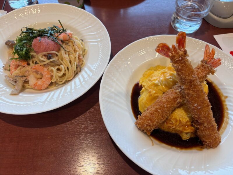 オムライスとパスタ